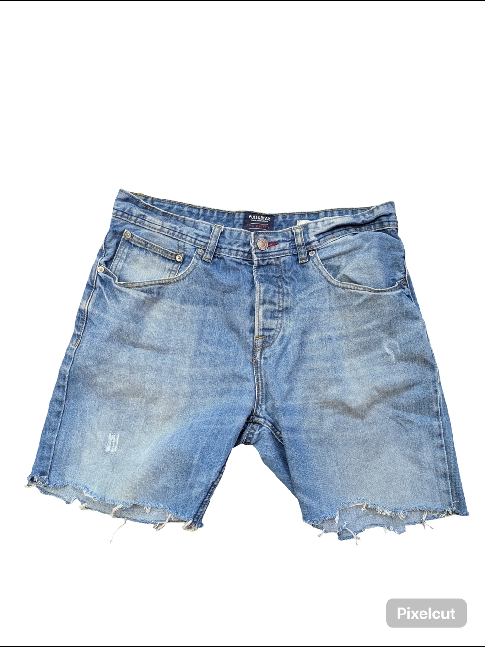 Vintage Men's Denim Cutoff Shorts - Light Blue
